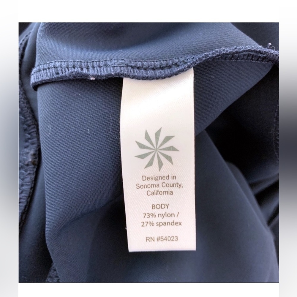 Athleta Stella Tight Leggings Navy Blue Zip Pockets Sz Small Ankle Stretch Pant - Picture 12 of 13